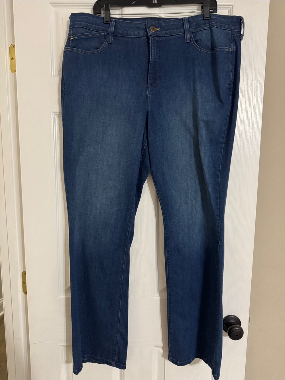 NYDJ Women's Straight Leg Stretch Jeans in Dark Indigo